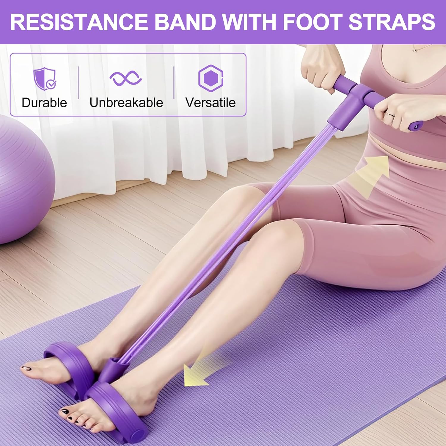 Sports Equipment Near Me - 4-Tube Pedal Resistance Band Multifunction Tension
