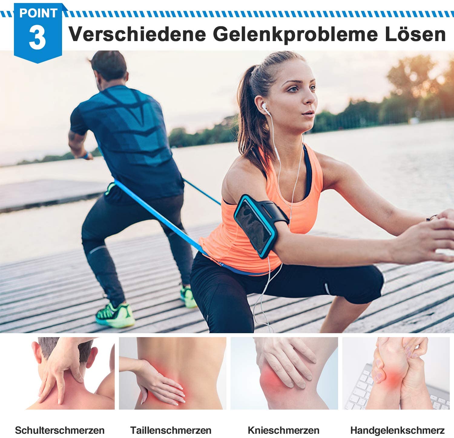 Elastic Fitness Bands 3Pcs Res - Sports Equipment Supplies review and price